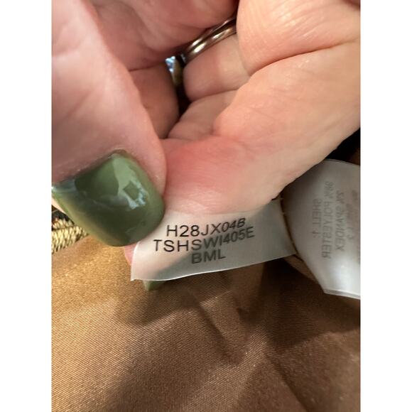 NWOT Tommy Hilfiger Women Brown Houndstooth Print Longline Blazer Jacket Coat 10 - Picture 15 of 15